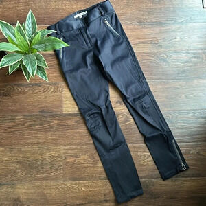 Veronica Beard Ash Dark Navy Skinny Pants | Veronica Beard Zipper Pants